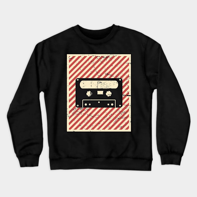 Vintage Style Cassette Poster Crewneck Sweatshirt by MeatMan